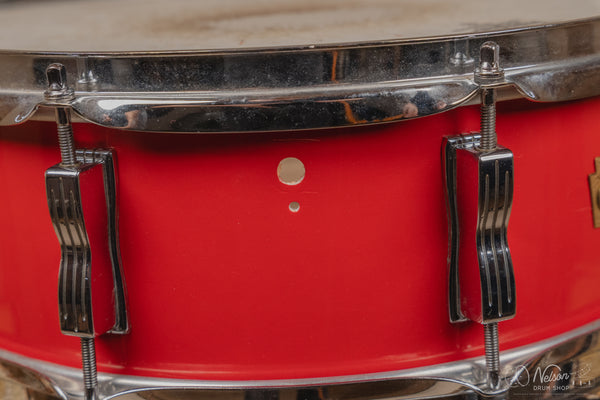 1960s Ludwig Jazz Festival Refinished in Fiesta Red Lacquer - 5x14