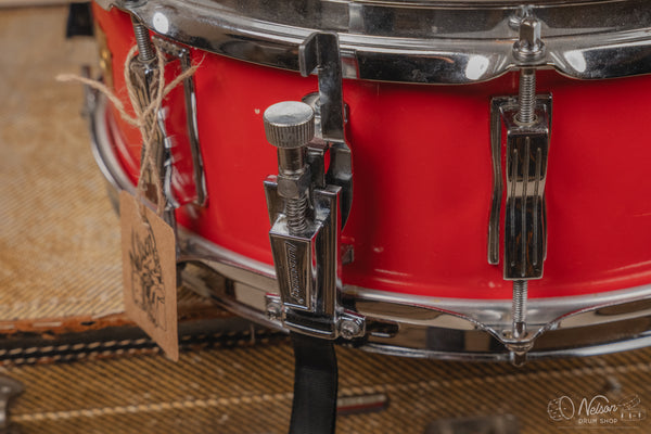 1960s Ludwig Jazz Festival Refinished in Fiesta Red Lacquer - 5x14