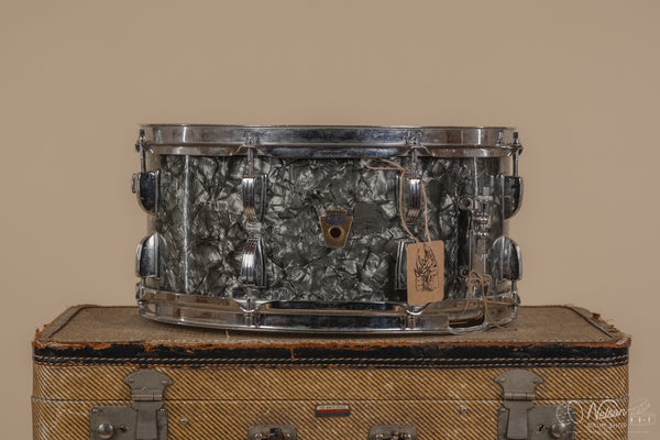 1960s Ludwig No. 912 TransBadge 'School Festival' in Black Diamond Pearl - 6.5x14