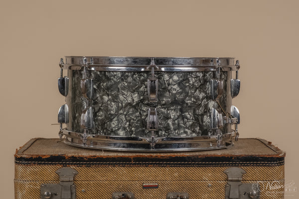 1960s Ludwig No. 912 TransBadge 'School Festival' in Black Diamond Pearl - 6.5x14