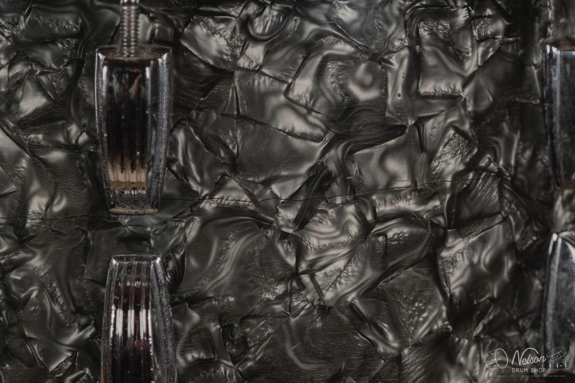 1960s Ludwig No. 912 TransBadge 'School Festival' in Black Diamond Pearl - 6.5x14