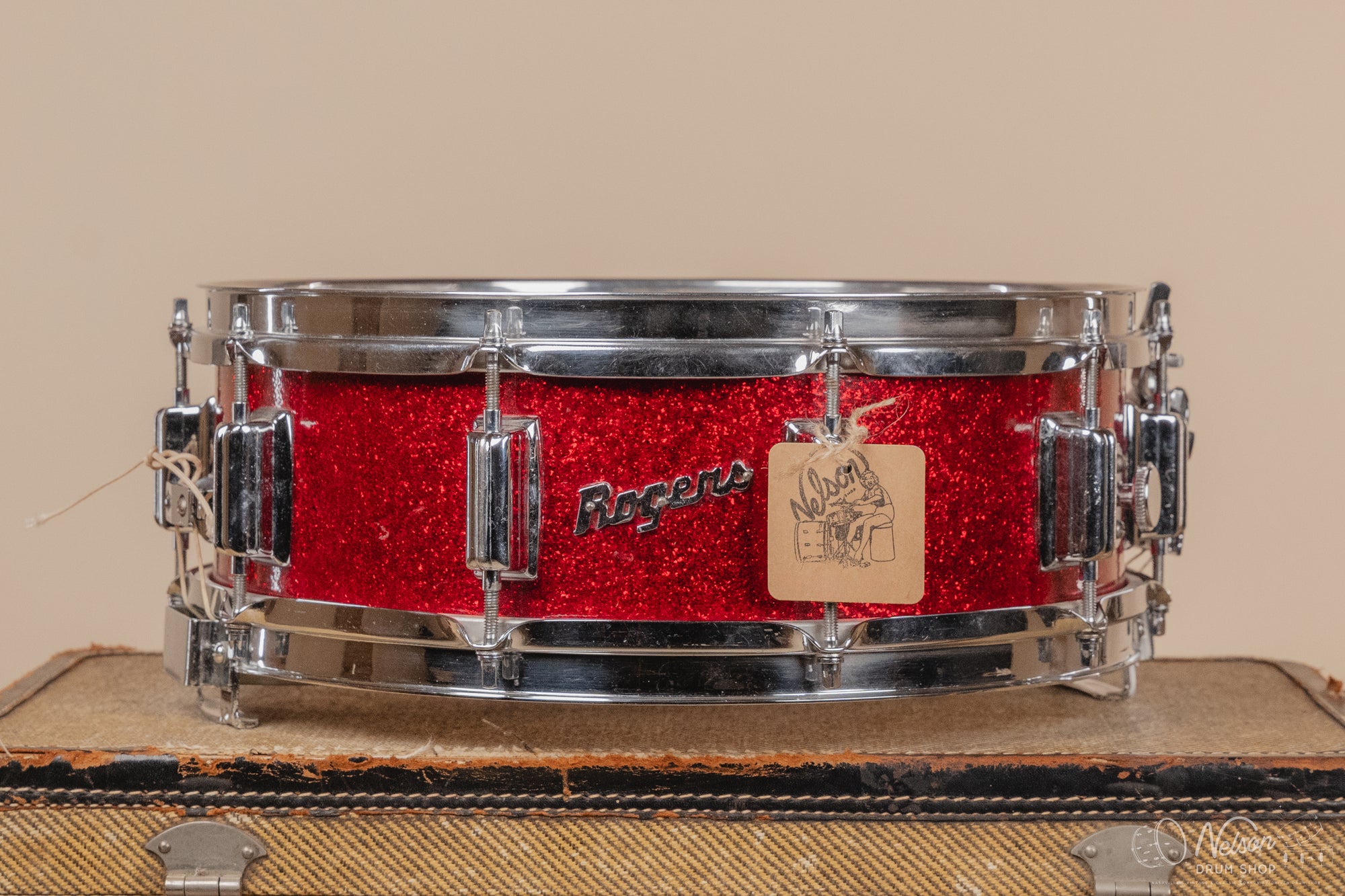 1960s Rogers 'Dyna-Sonic' in Sparkling Red Pearl - 5x14