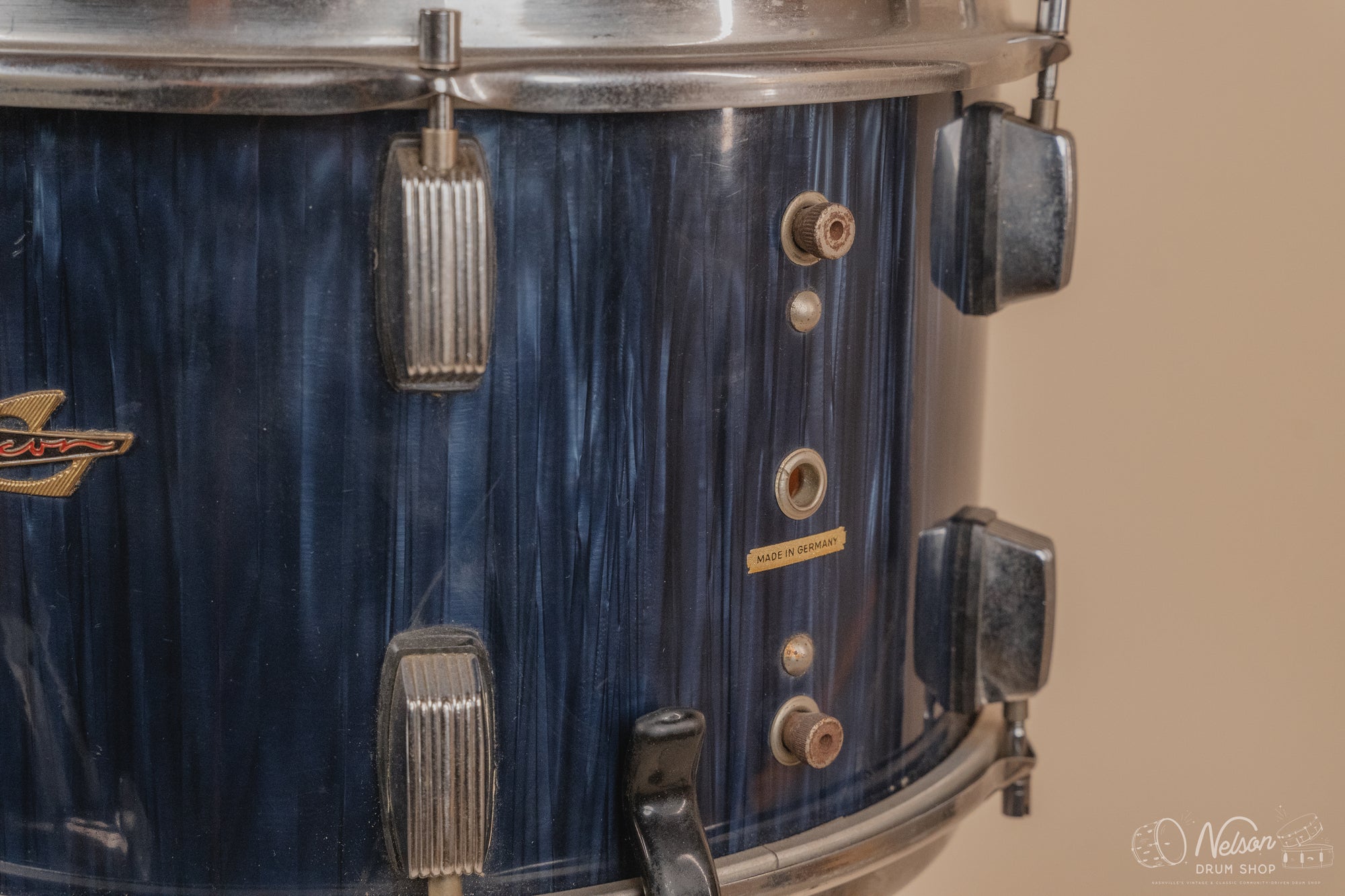 1960s Trixon ‘Luxus’ in Blue Stripe - 16x20, 16x16, 8x13