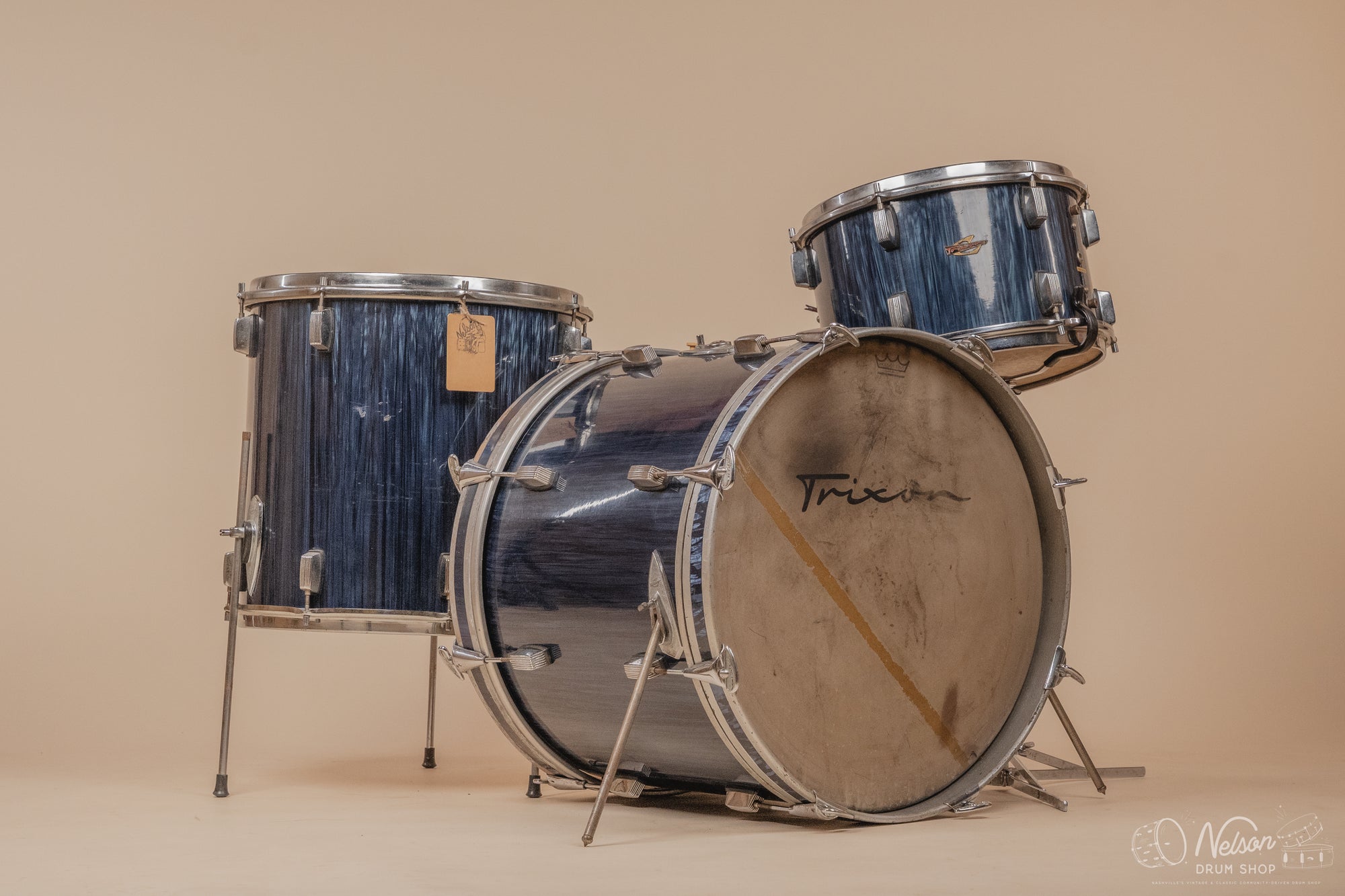 1960s Trixon ‘Luxus’ in Blue Stripe - 16x20, 16x16, 8x13