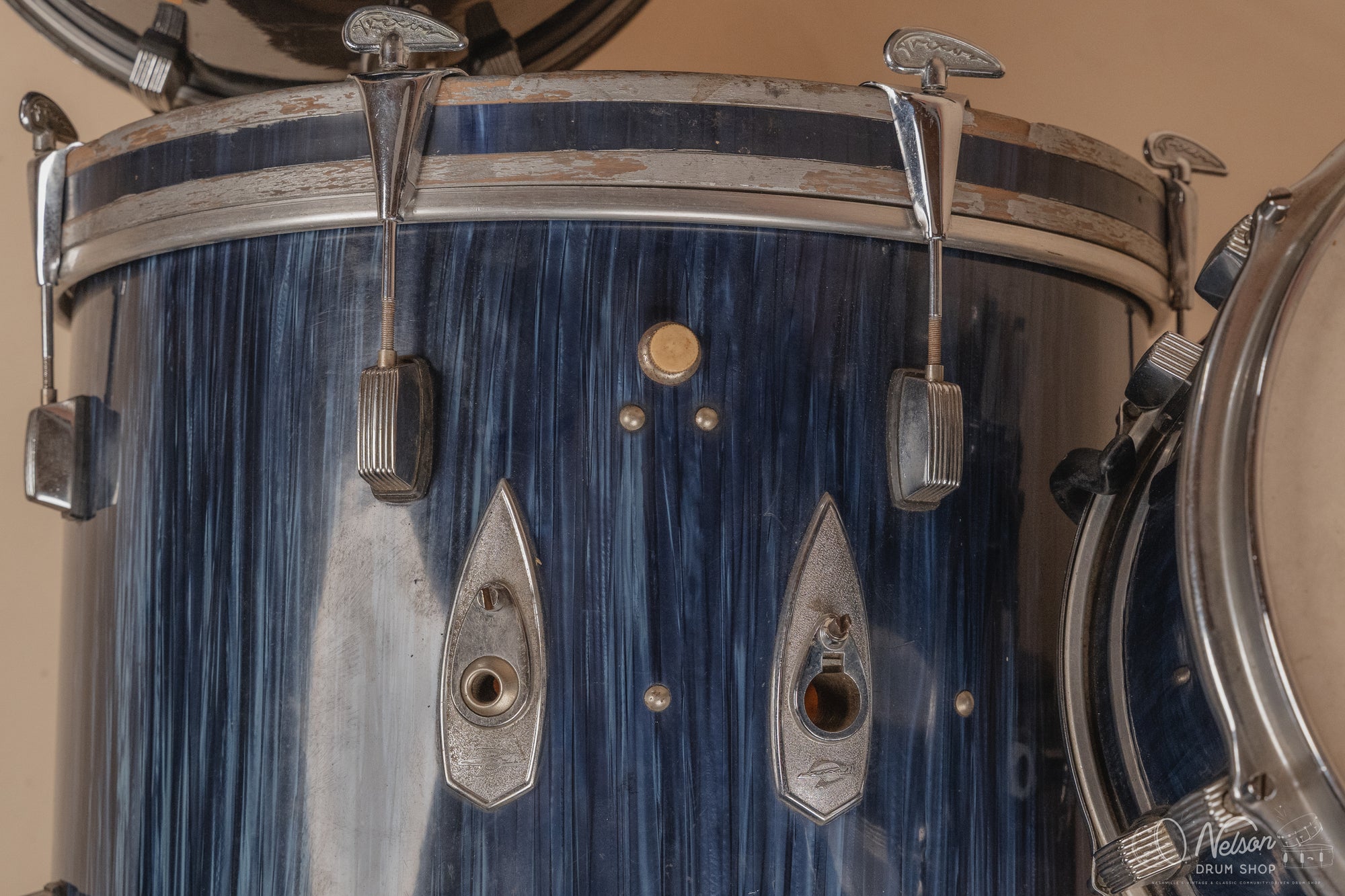 1960s Trixon ‘Luxus’ in Blue Stripe - 16x20, 16x16, 8x13