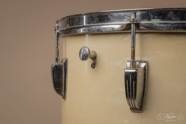 1964 Ludwig 'Miami Beach' Cocktail Drum in White Marine Pearl - 24x16