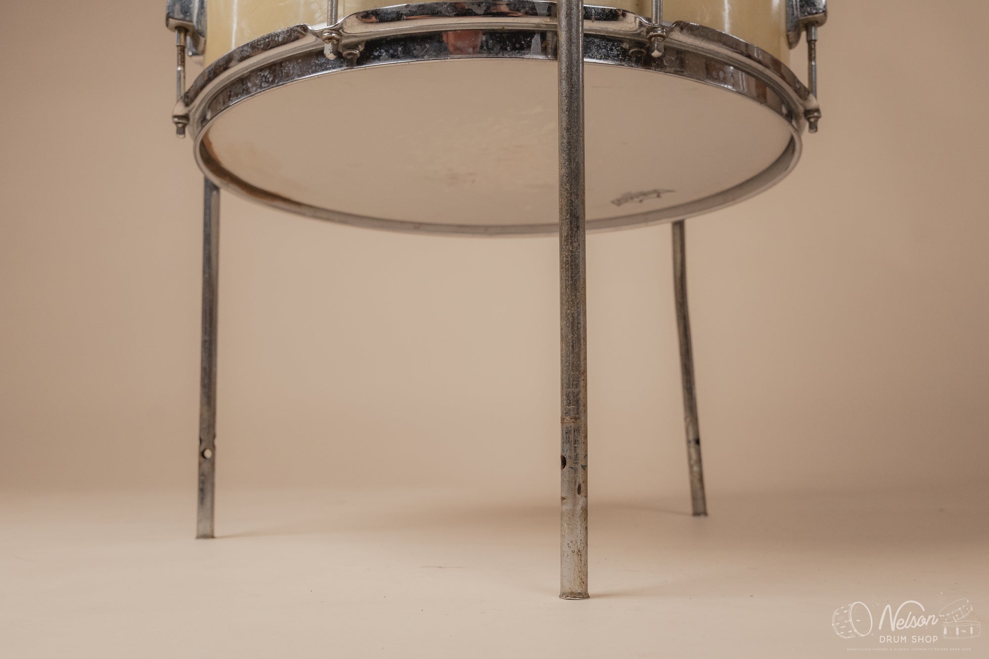1964 Ludwig 'Miami Beach' Cocktail Drum in White Marine Pearl - 24x16