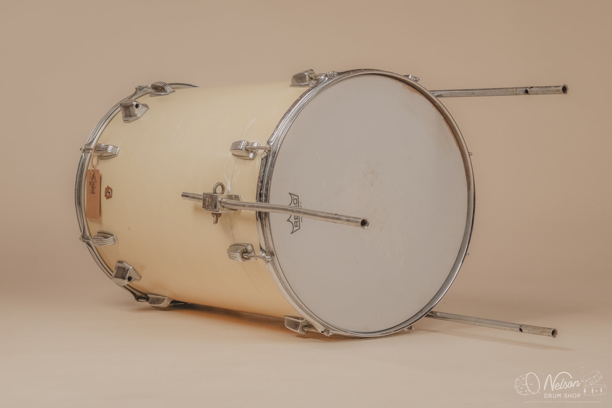 1964 Ludwig 'Miami Beach' Cocktail Drum in White Marine Pearl - 24x16