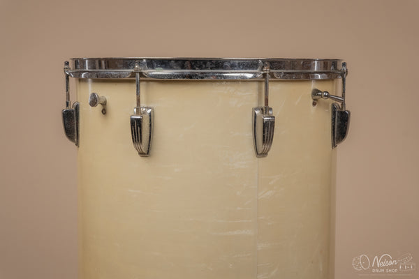 1964 Ludwig 'Miami Beach' Cocktail Drum in White Marine Pearl - 24x16