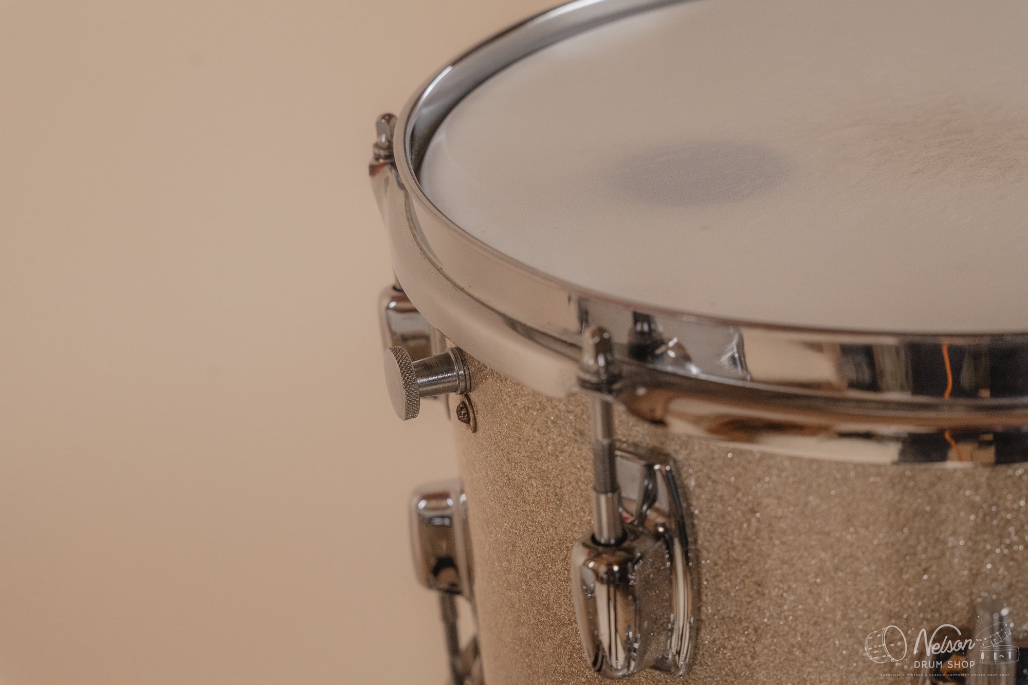 1968 Ludwig Standard 'Downbeat' in Silver Mist - 14x20, 14x14, 8x12