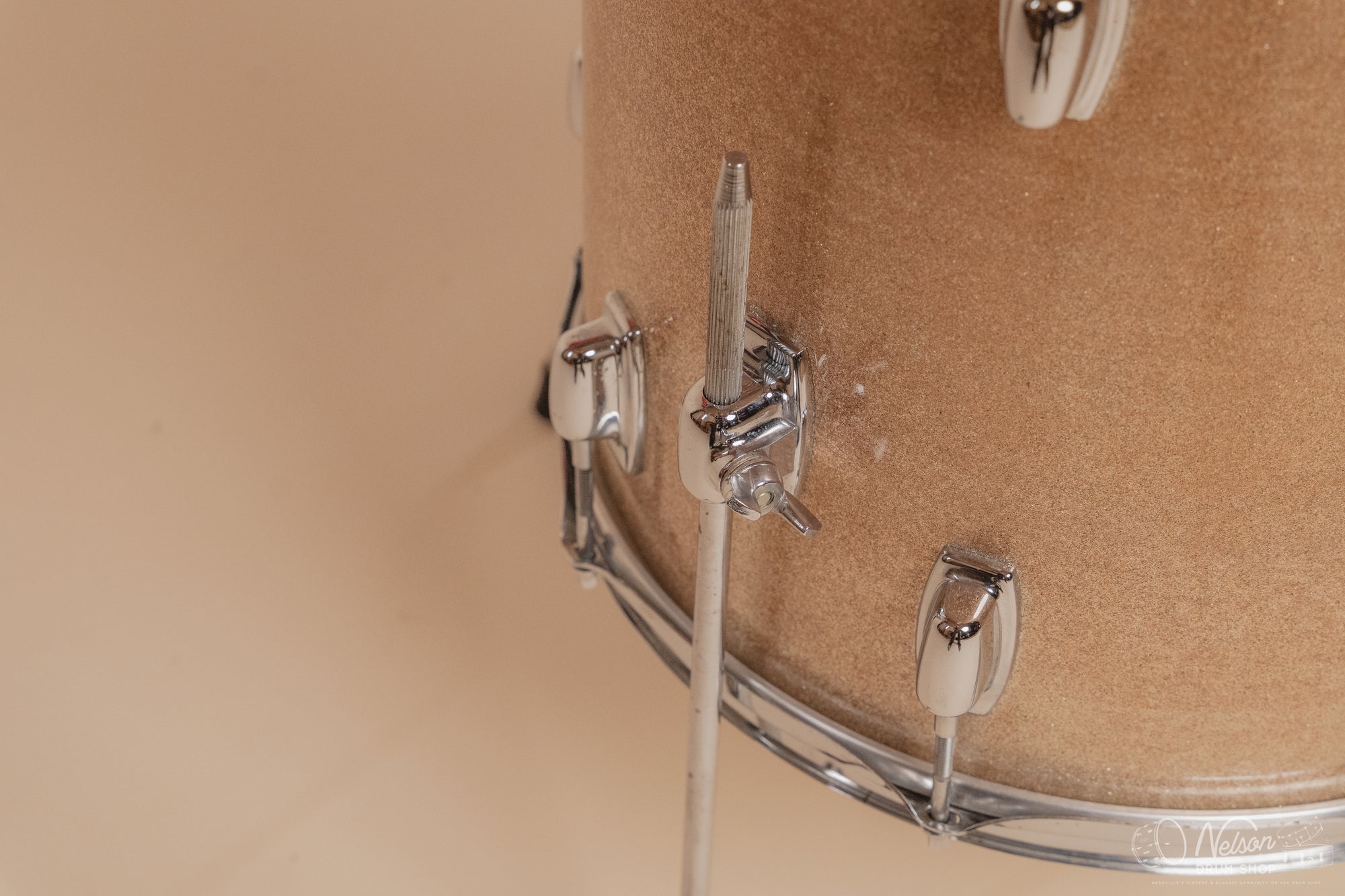 1968 Ludwig Standard 'Downbeat' in Silver Mist - 14x20, 14x14, 8x12