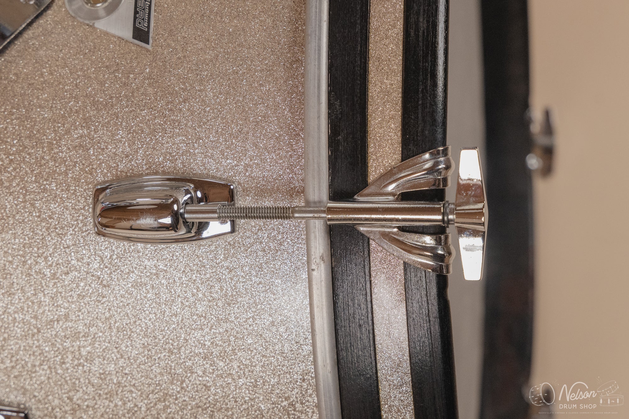 1968 Ludwig Standard 'Downbeat' in Silver Mist - 14x20, 14x14, 8x12