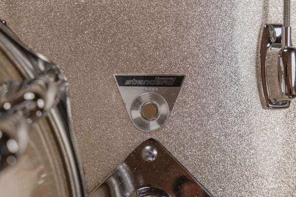 1968 Ludwig Standard 'Downbeat' in Silver Mist - 14x20, 14x14, 8x12