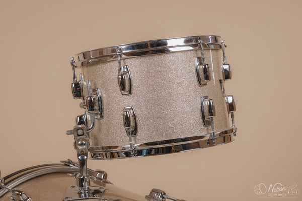 1968 Ludwig Standard 'Downbeat' in Silver Mist - 14x20, 14x14, 8x12