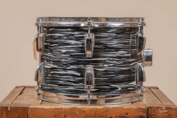 1970s Ludwig 3 ply Tom in Black Oyster Pearl - 9x13