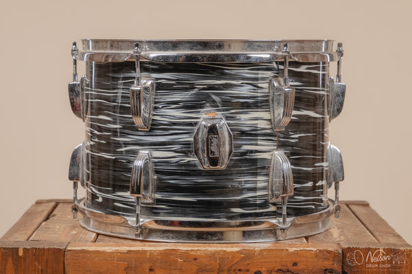 1970s Ludwig 3 ply Tom in Black Oyster Pearl - 9x13