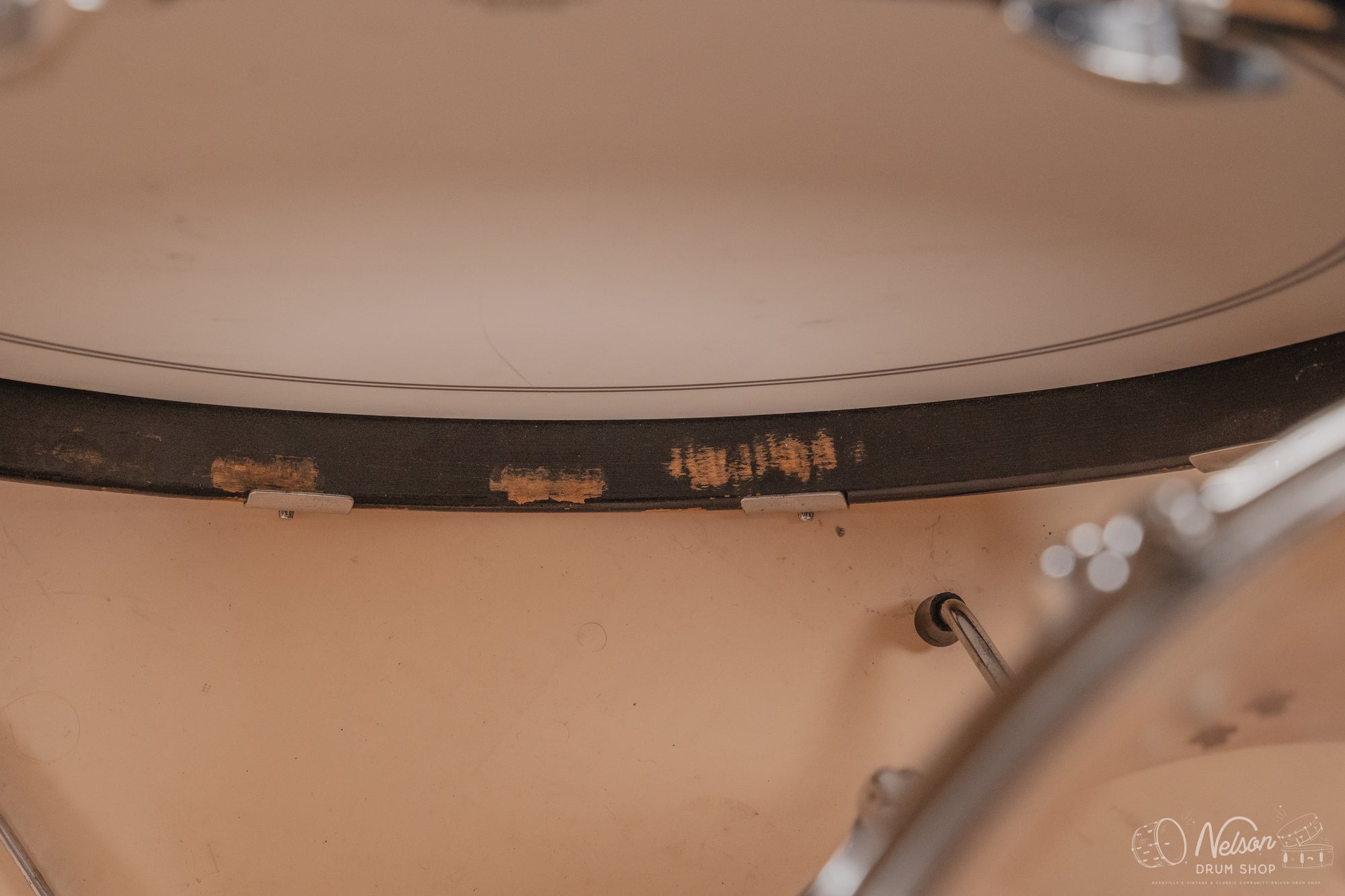 1970's Slingerland 'Gene Krupa' No. 1 N 5 ply in White Gloss - 14x22, 9x13, 16x16