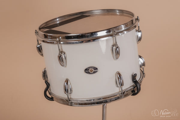 1970's Slingerland 'Gene Krupa' No. 1 N 5 ply in White Gloss - 14x22, 9x13, 16x16