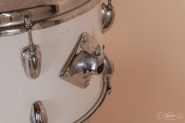 1970's Slingerland 'Gene Krupa' No. 1 N 5 ply in White Gloss - 14x22, 9x13, 16x16