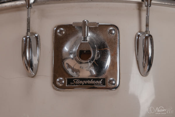 1970's Slingerland 'Gene Krupa' No. 1 N 5 ply in White Gloss - 14x22, 9x13, 16x16