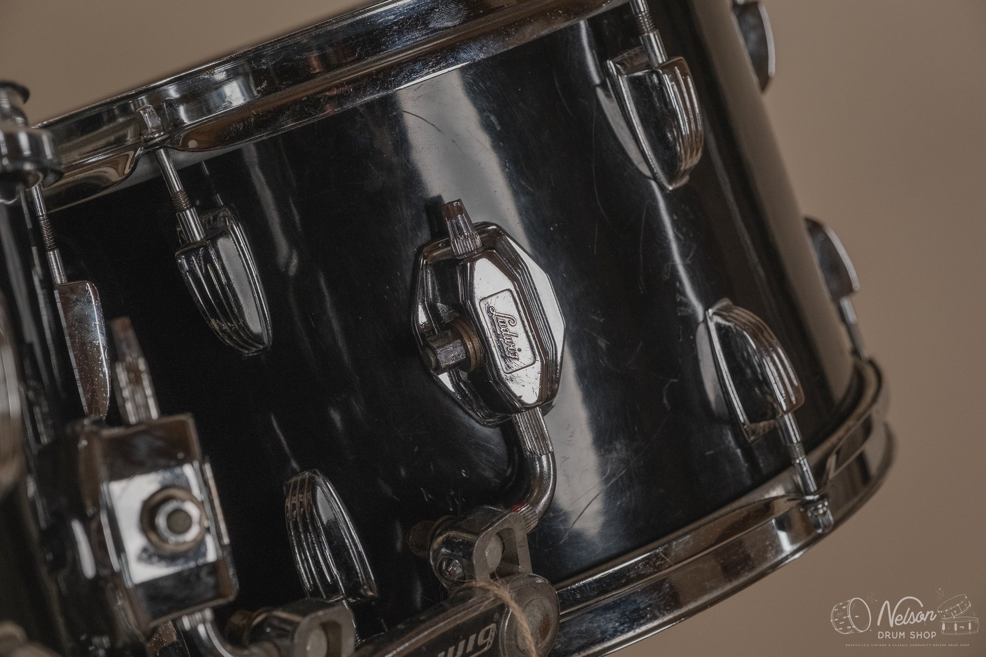 1972 Ludwig 'Big Beat' (3-ply) in Black Cortex - 14x22, 16x16, 9x13, 8x12