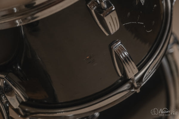 1972 Ludwig 'Big Beat' (3-ply) in Black Cortex - 14x22, 16x16, 9x13, 8x12