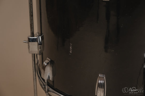 1972 Ludwig 'Big Beat' (3-ply) in Black Cortex - 14x22, 16x16, 9x13, 8x12