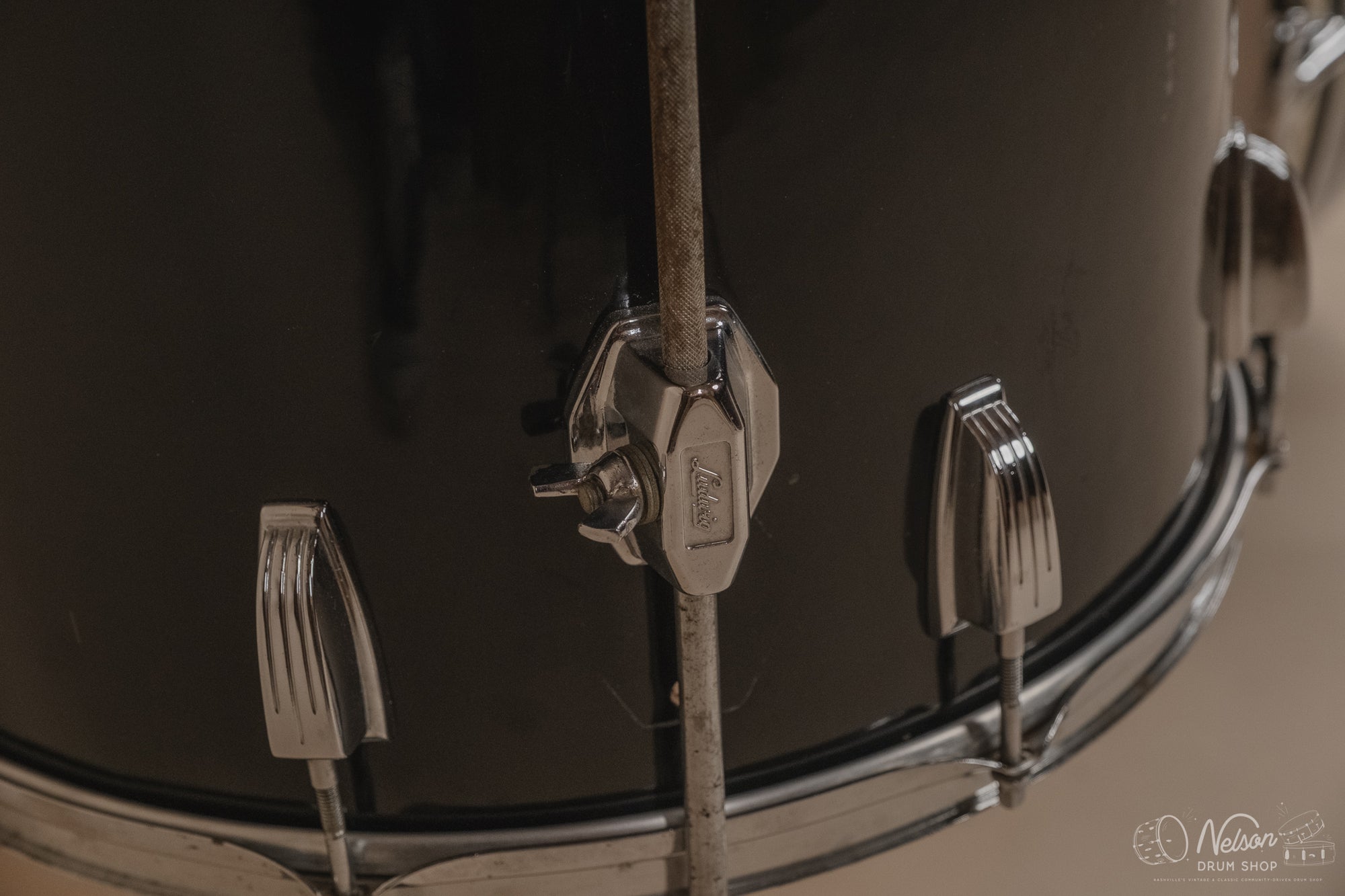 1972 Ludwig 'Big Beat' (3-ply) in Black Cortex - 14x22, 16x16, 9x13, 8x12