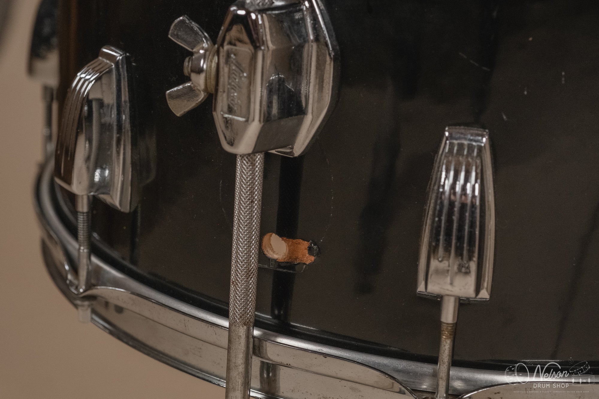 1972 Ludwig 'Big Beat' (3-ply) in Black Cortex - 14x22, 16x16, 9x13, 8x12