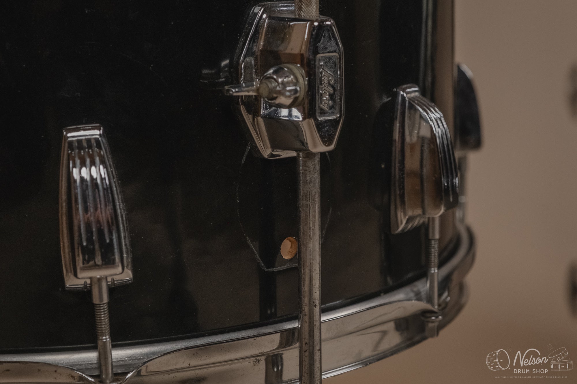 1972 Ludwig 'Big Beat' (3-ply) in Black Cortex - 14x22, 16x16, 9x13, 8x12