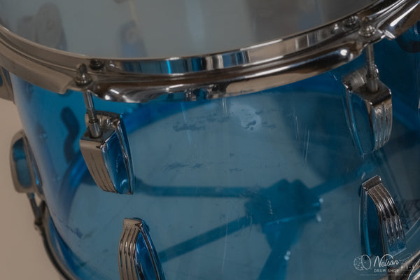 1970's Ludwig 'Pro Beat' in Blue Vistalite - 14x24, 9x13, 16x16