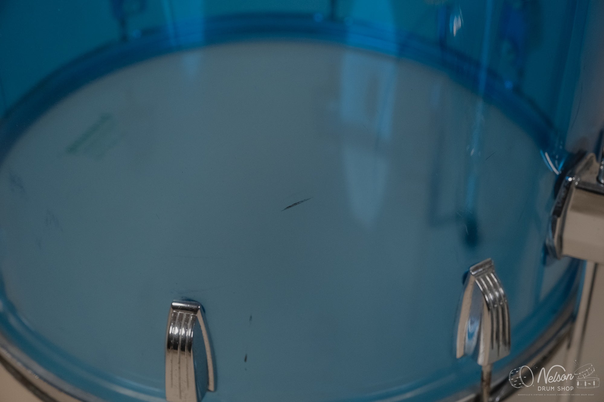 1970's Ludwig 'Pro Beat' in Blue Vistalite - 14x24, 9x13, 16x16