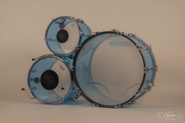 1970's Ludwig 'Pro Beat' in Blue Vistalite - 14x24, 9x13, 16x16