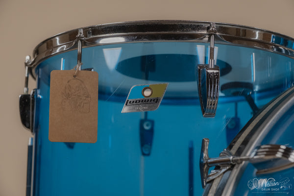 1970's Ludwig 'Pro Beat' in Blue Vistalite - 14x24, 9x13, 16x16