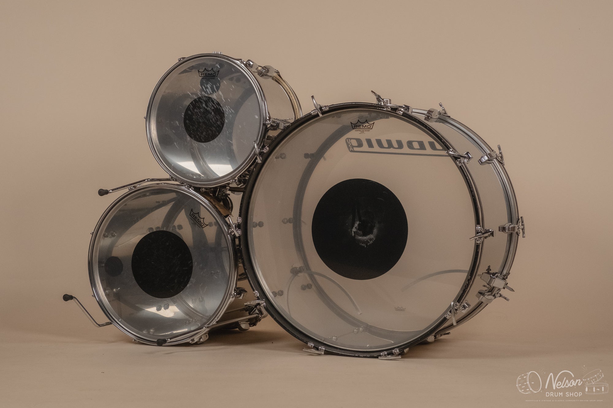 1970s Ludwig Stainless Steel 14x24, 9x13, 16x16