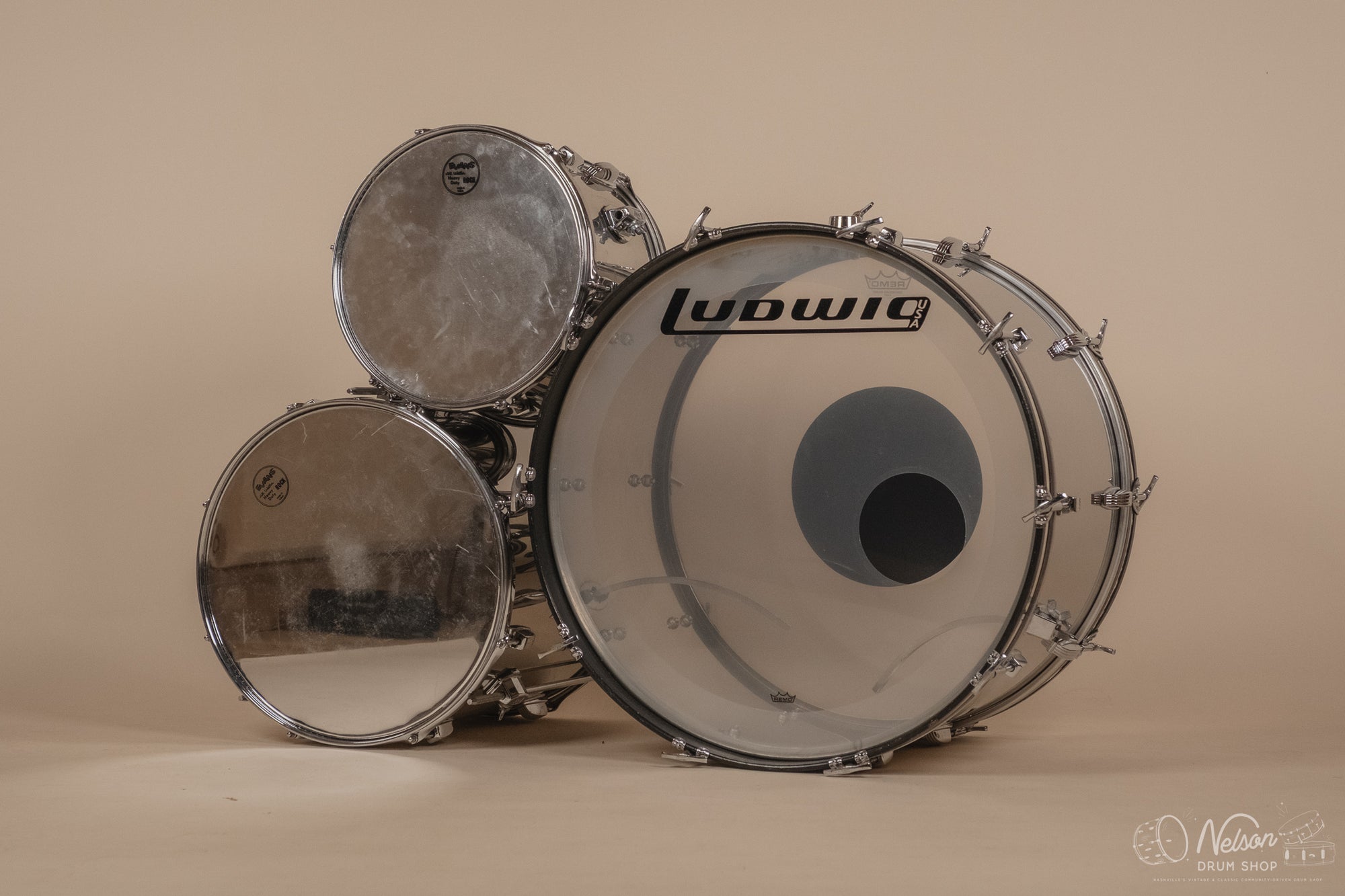 1970s Ludwig Stainless Steel 14x24, 9x13, 16x16