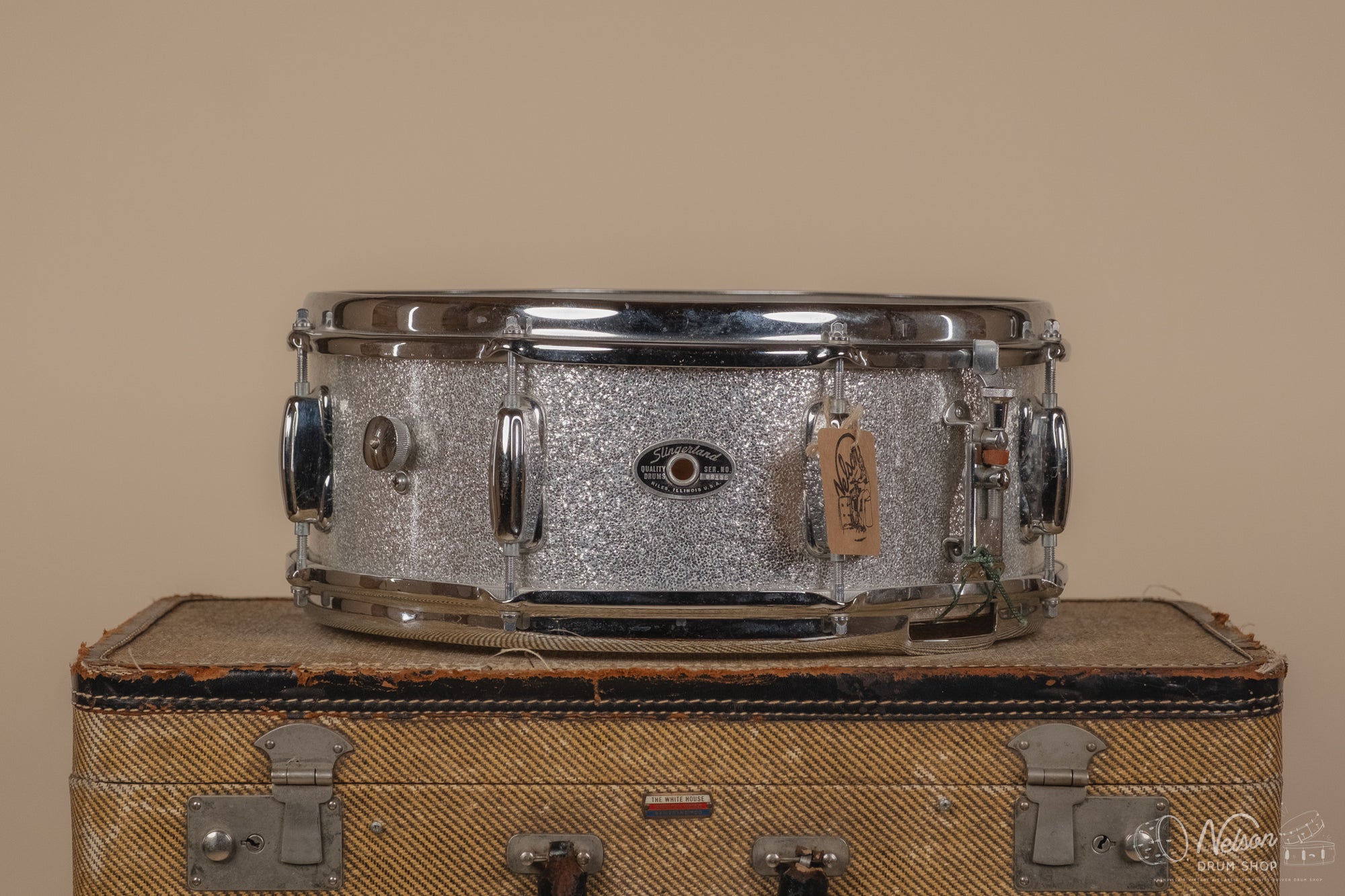 1970s Slingerland 'Hollywood Ace' in Sparkling Silver Pearl - 5.5x14