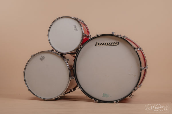 1970s Ludwig 'Standard' in Red Mist - 14x22, 16x16, 8x12