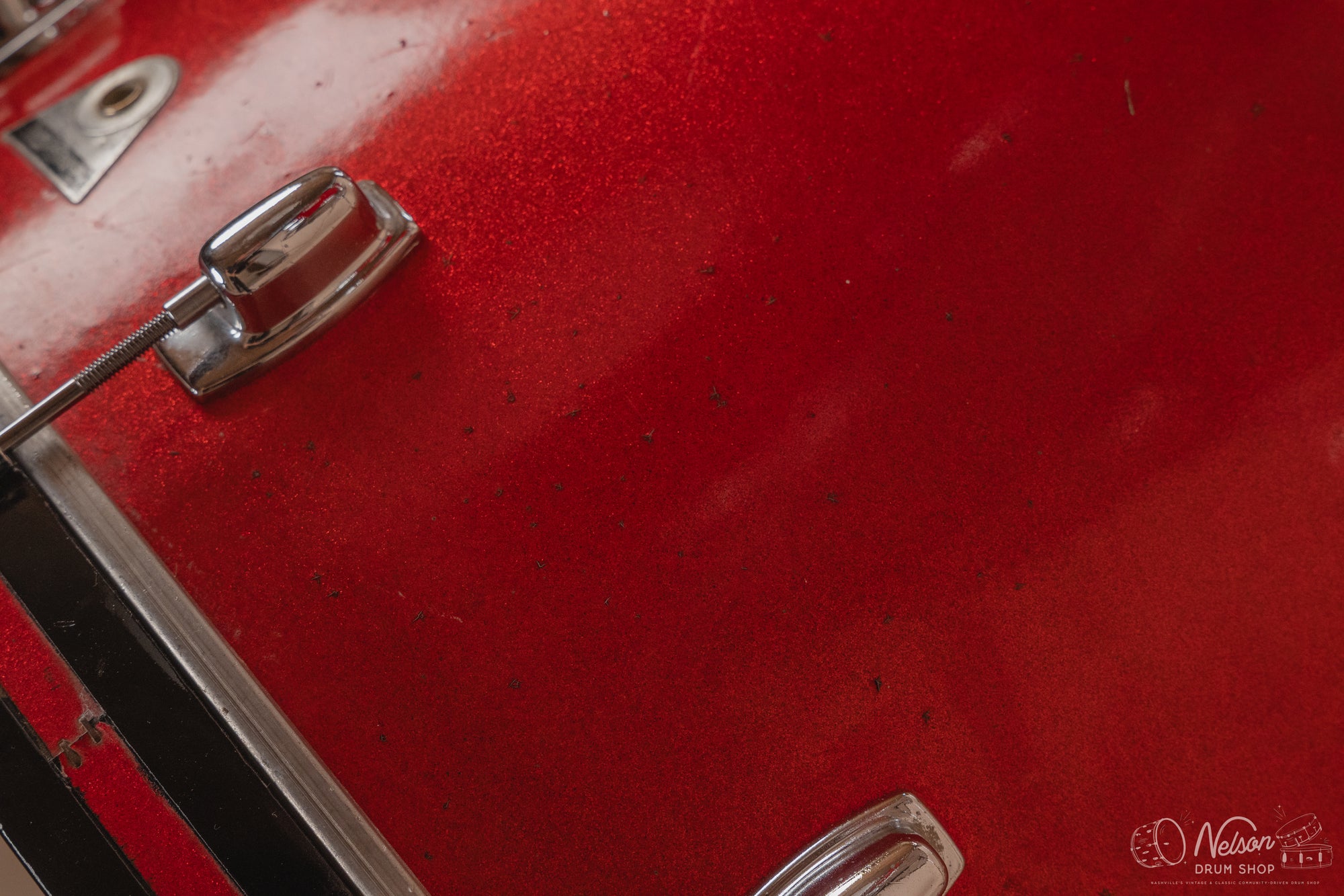1970s Ludwig 'Standard' in Red Mist - 14x22, 16x16, 8x12