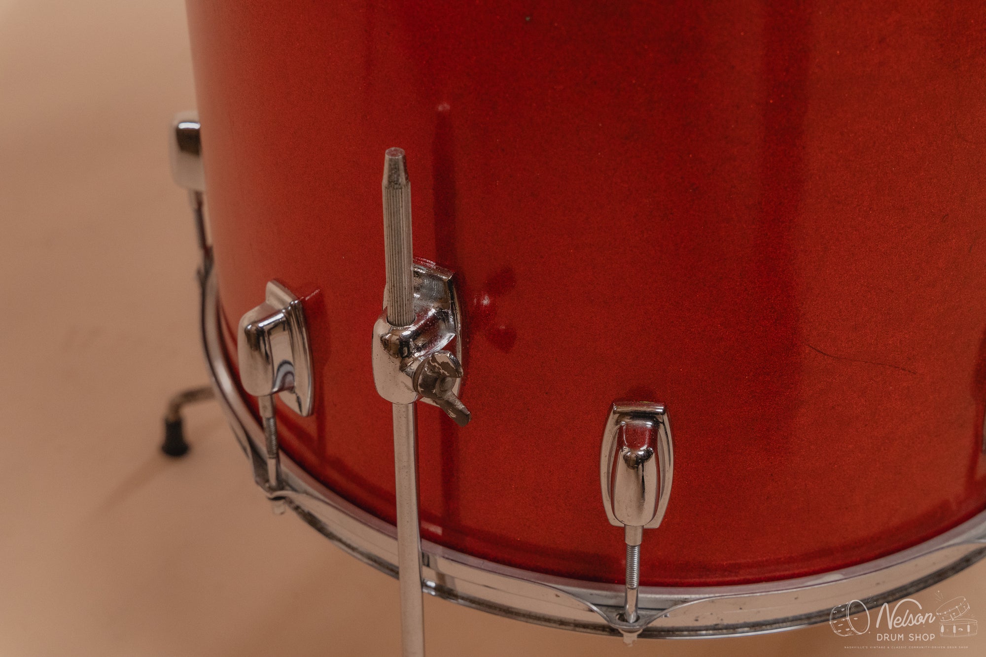 1970s Ludwig 'Standard' in Red Mist - 14x22, 16x16, 8x12