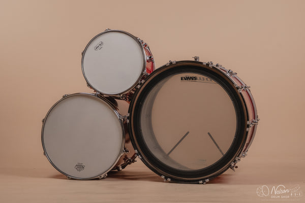 1970s Ludwig 'Standard' in Red Mist - 14x22, 16x16, 8x12