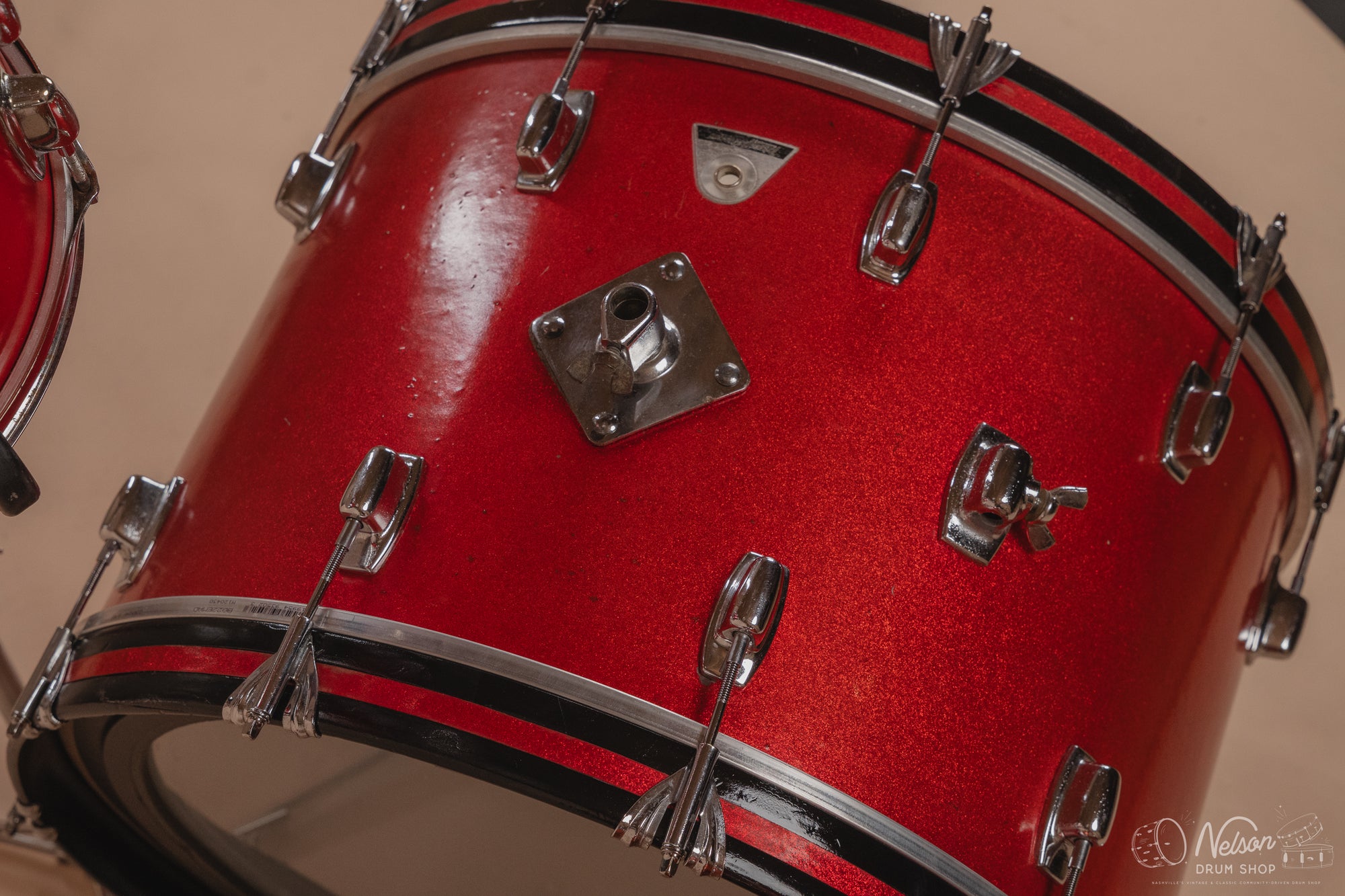 1970s Ludwig 'Standard' in Red Mist - 14x22, 16x16, 8x12