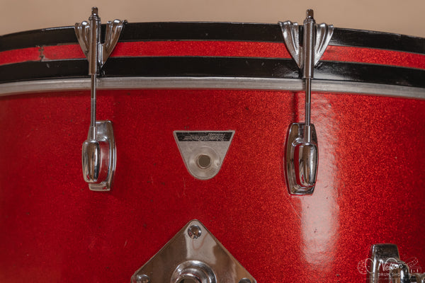 1970s Ludwig 'Standard' in Red Mist - 14x22, 16x16, 8x12