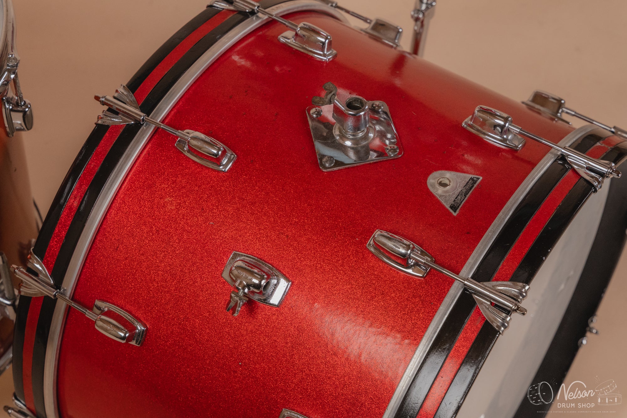 1970s Ludwig 'Standard' in Red Mist - 14x22, 16x16, 8x12