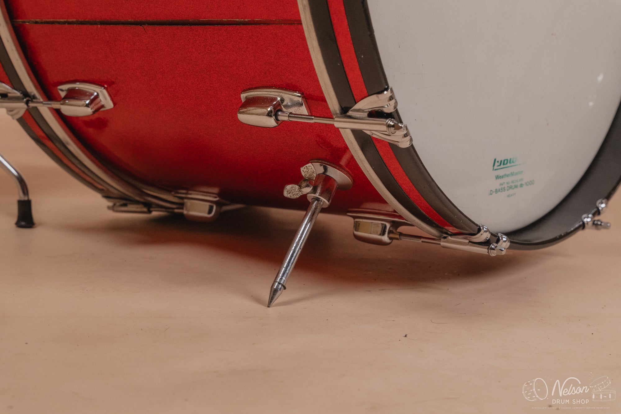 1970s Ludwig 'Standard' in Red Mist - 14x22, 16x16, 8x12