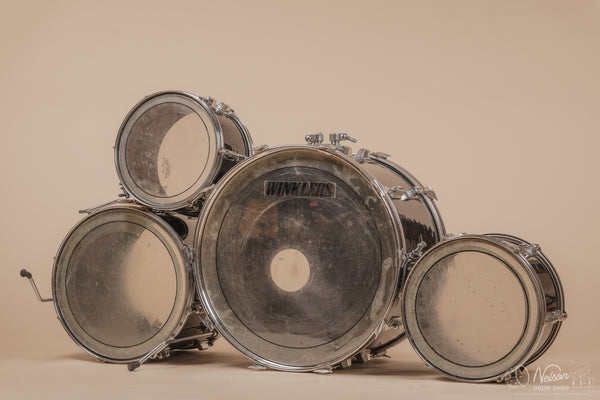 1970s Pearl Wood-Fiberglass in Black - 14x22, 16x16, 9x13, 8x12