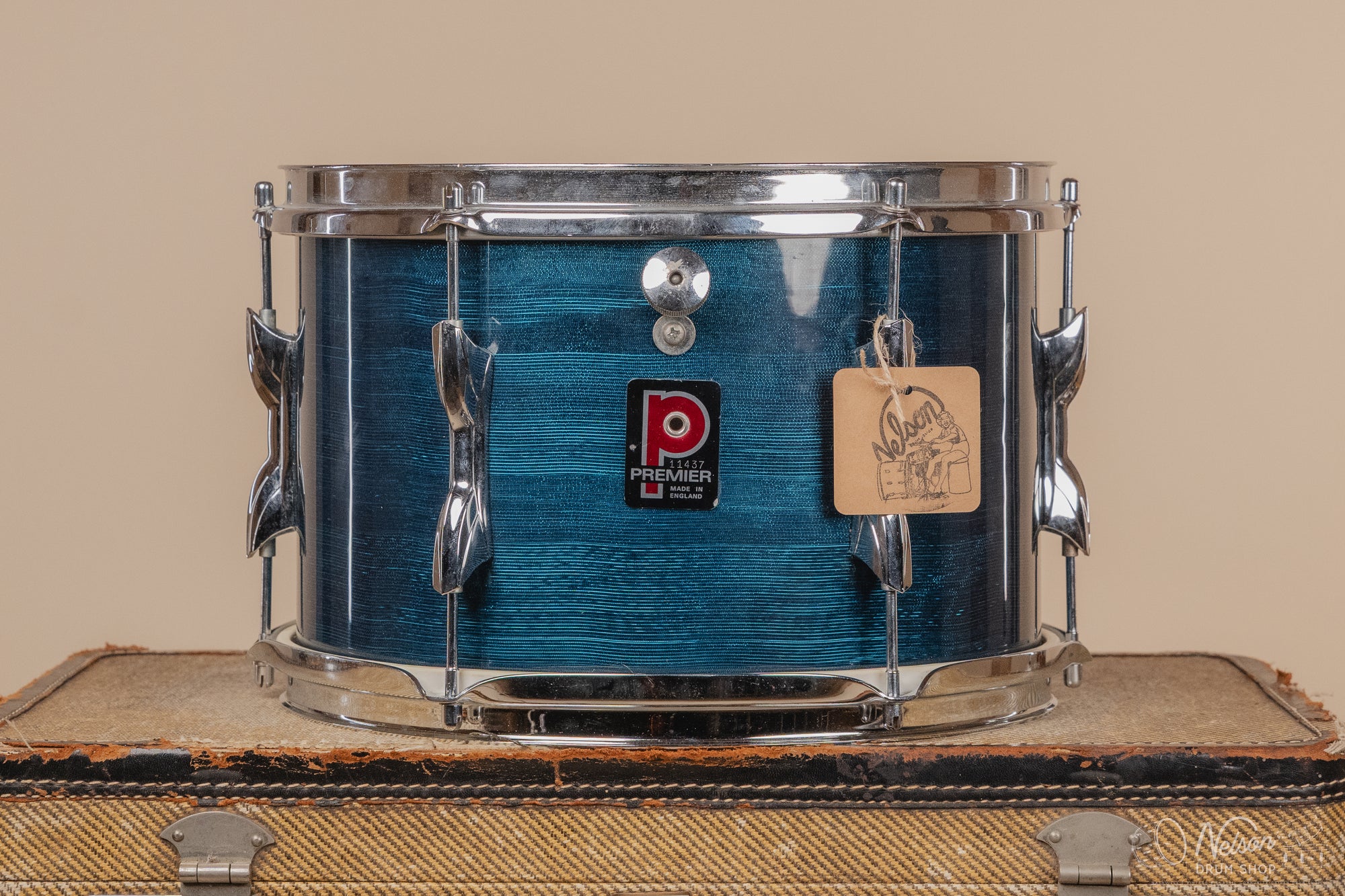 1970s Premier Tom in Blue Shimmer - 8x12"