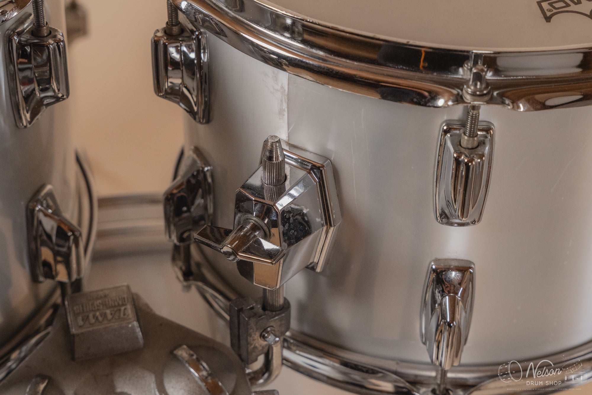 1970s Tama 'Imperialstar' in Metallic White - 14x22, 16x16, 9x13, 8x12