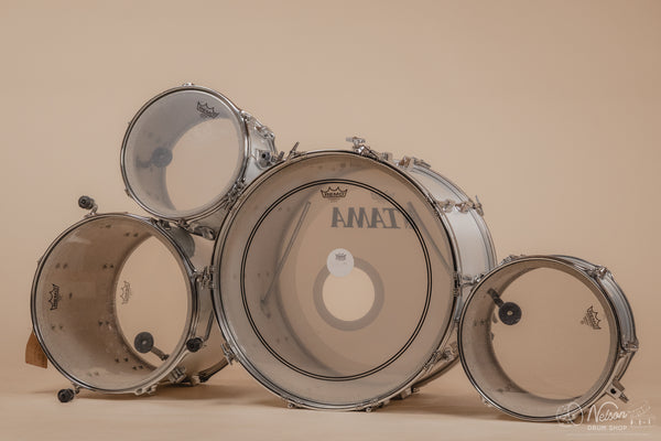 1970s Tama 'Imperialstar' in Metallic White - 14x22, 16x16, 9x13, 8x12