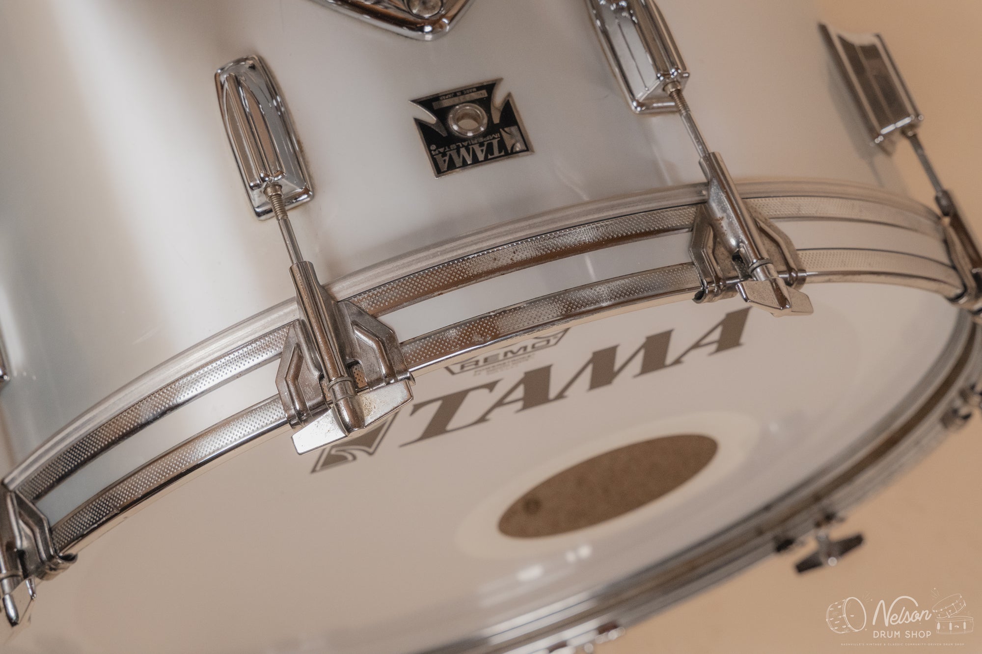 1970s Tama 'Imperialstar' in Metallic White - 14x22, 16x16, 9x13, 8x12